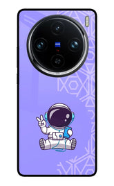 Cute Astronaut Chilling Vivo X100 Pro Back Cover